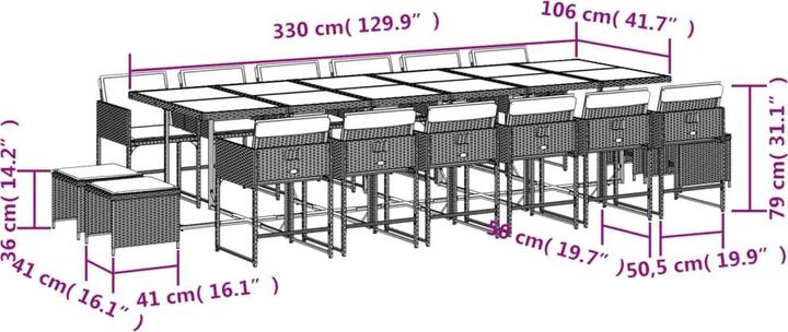 Actual product image VidaXL Tamara (106 cm)