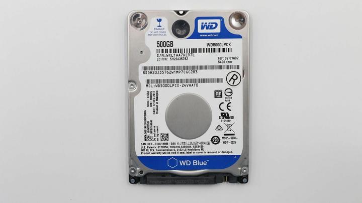 Actual product image WD blue mobile (0.50 TB, 2.5", CMR)
