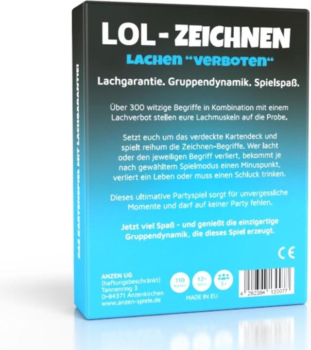 Valori nutrizionali e ingredienti Anzen Spiele ANZEN - LOL ZEICHNEN - Risate proibite (Tedesco)