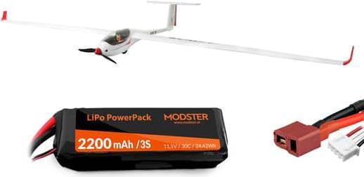Actual product image Modster ASW 28 V2 ARTF 2600mm incl. Lipo Battery Combo (Glider)