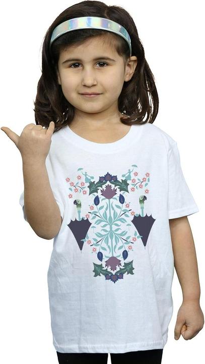 Actual product image Disney Girls Mary Poppins Floral Collage Cotton T-Shirt (152, 158)