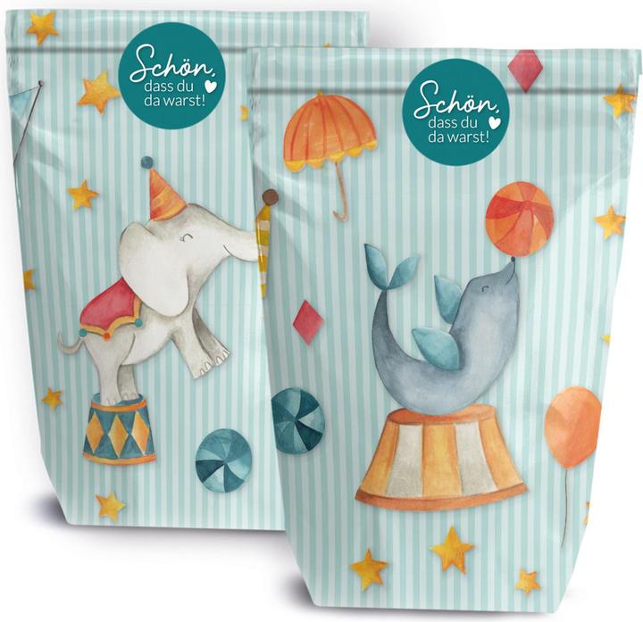 Produktbild Papierdrachen 12 Geschenktüten zum Geburtstag – Zirkus (Geschenktüte, 12 x)