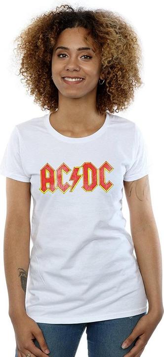 Actual product image AC/DC Womens/Ladies Distressed Logo Cotton T-Shirt (S)