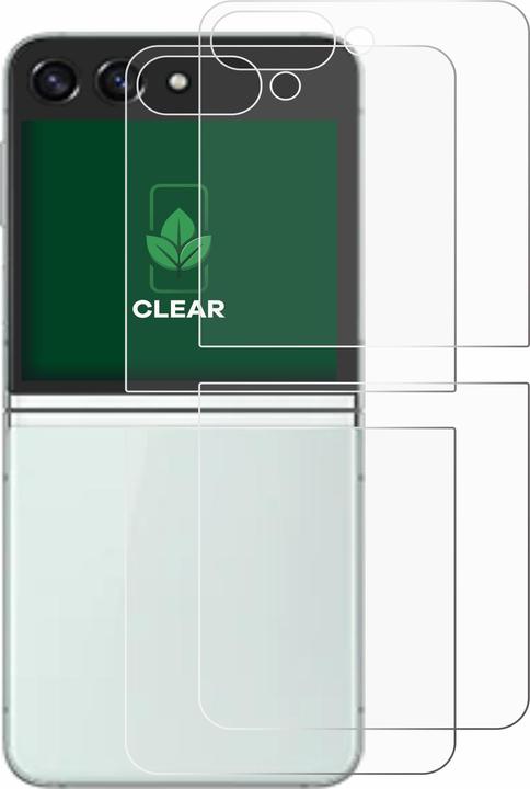 Actual product image ScreenLeaf Protective film sustainable screen protector screen protector film clear transparent (2 Piece, Samsung Galaxy Z Flip 5G)
