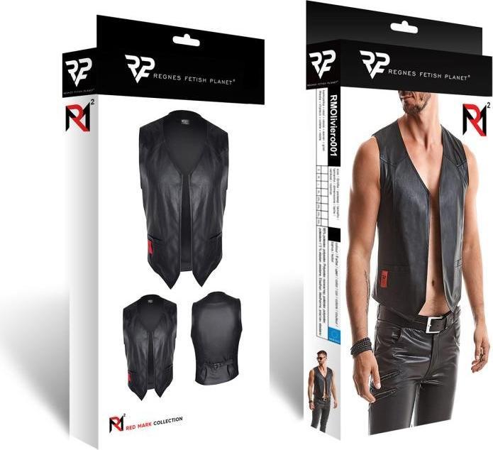Actual product image Regnes Fetish Planet Men's waistcoat in black (5XL)
