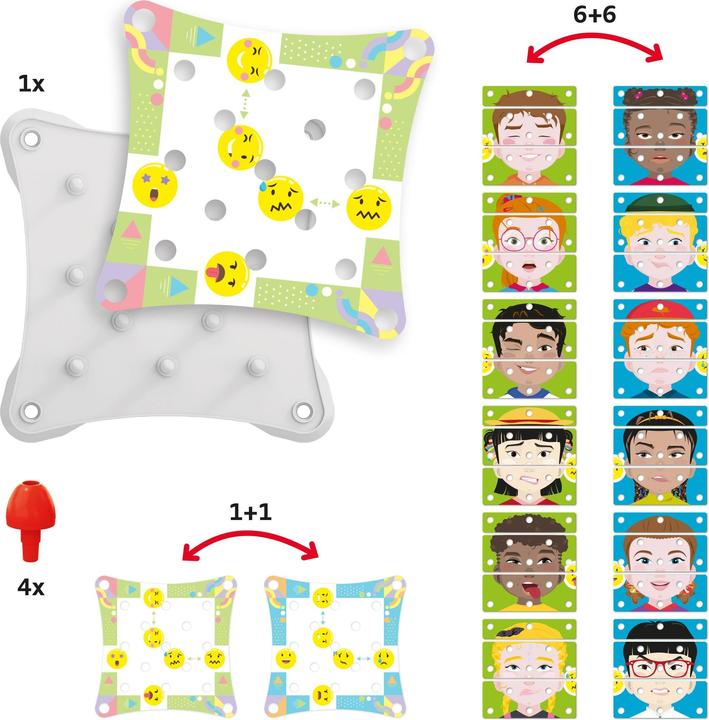 Produktbild Quercetti Puzzle: Gesichter raten (36 Teile)