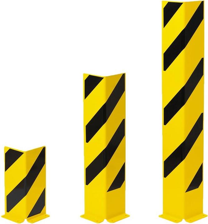 Actual product image Moravia BLACK BULL collision protection WINKEL 400 Yellow coated with black stripes