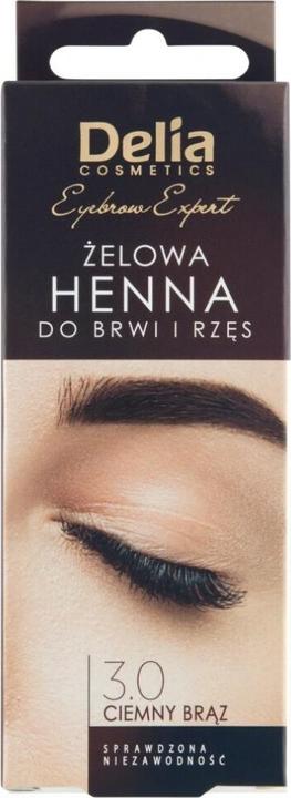 Produktbild Delia Cosmetics Delia - Henna for eyebrows and eyelashes gel 3.0 Dark Brown 15ml