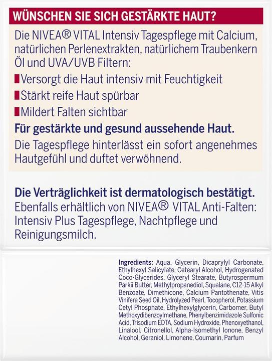 Actual product image NIVEA Vital Anti-wrinkle Intensive Day Care (50 ml, Day cream)