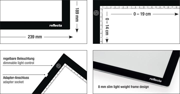 Productafbeelding Reflecta LED lichtpaneel A5 Super Slim (14 x 19 cm)
