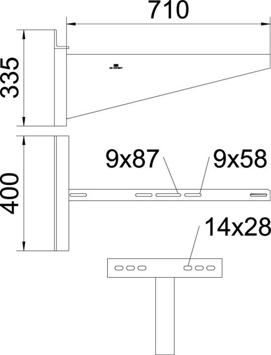 Actual product image OBO Bettermann OBO AWSS/71 Wall bracket, heavy design (Cords)