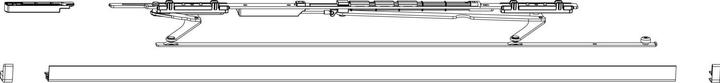 Produktbild Maco PAS Gleitscheren-Set, Abdeckschiene 13 mm, silber, FFB 901-1250 mm, rechts