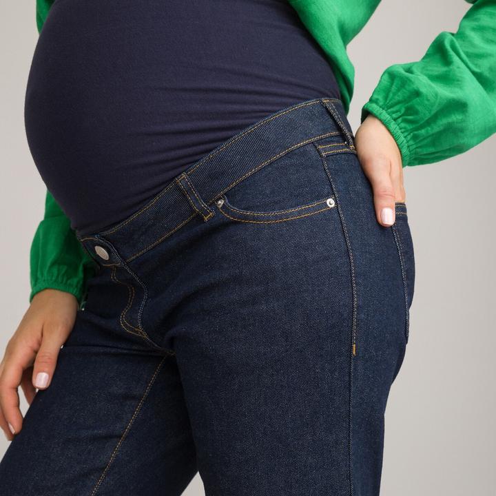 Actual product image La Redoute Collections Straight maternity jeans with high stretch insert at waistband (40)
