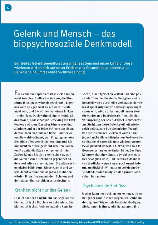 Produktbild Steife Gelenke schmerzfrei wieder beweglich machen (Deutsch, Jochen Schomacher, 2023)