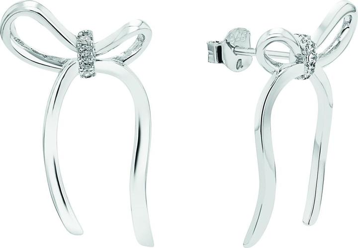 Produktbild Amor Ohrschmuck für Damen, 925 Sterling Silber, Zirkonia synth. | Schleife (Silber 925)