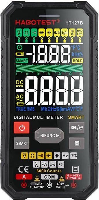 Actual product image Habotest HT127B Digital Universal Multimeter (CAT III 600V)