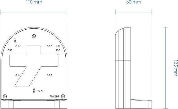 Actual product image Vivotek AM-21M L-shaped bracket for camera (Mounting kit)