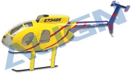 Produktbild Align Rumpfzelle T-Rex 250 GFK Hughes 500E gelb/lila