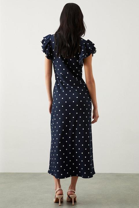 Image du produit Dorothy Perkins Womens/Ladies Empire Spotted Ruffle Midi Robe (44 D)