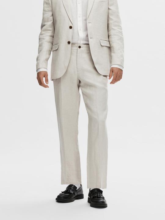 Actual product image Selected Homme Regular fit linen suit trousers (52)