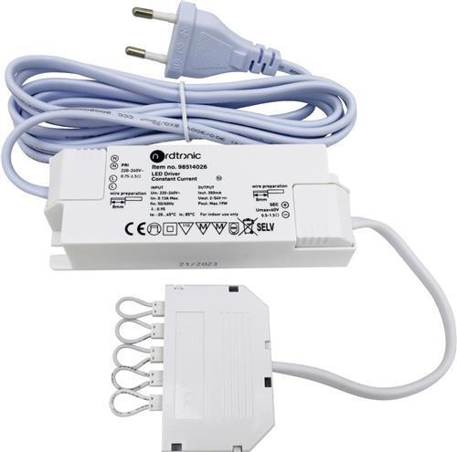 Produktbild Nordtronic LED driver, ikke daempbar, 1-19W, 350mA