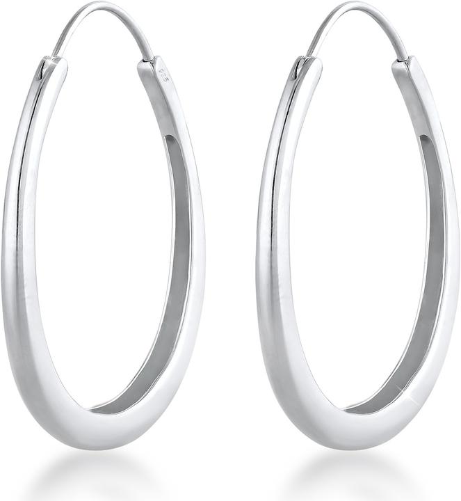 Elli Creolen Oval Geo Look (925 Silber)