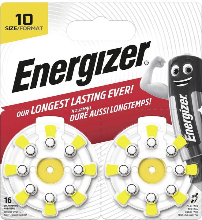 Image du produit Energizer Pile bouton ZA 10 1.45 V 16 pcs zinc-air ENR EZ Turn & Lock (10) (10 pcs, 10, 83 mAh)