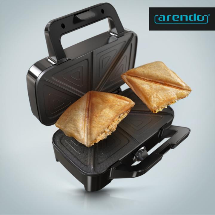 Immagine prodotto Arendo Sandwich maker 1200 W, rivestimento antiaderente, tostapane per grandi toast con piastre rimovibili