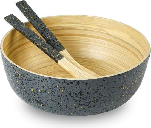 Produktbild Jungle Culture extra grosse Salatschüssel aus Bambus in dunkelgrau (28 cm Durchmesser) (28 cm, 1 x)