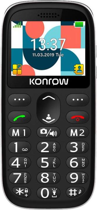 Image du produit Konrow Senior 231 (Écran 2.31" - Double Sim - Dock de charge Fourni) Noir