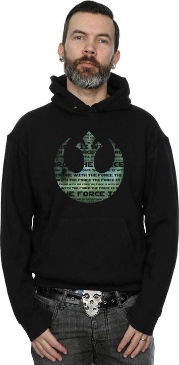 Produktbild Star Wars Rogue One I'm One With The Force Alliance Emblem Green Kapuzenpullover (XXL)