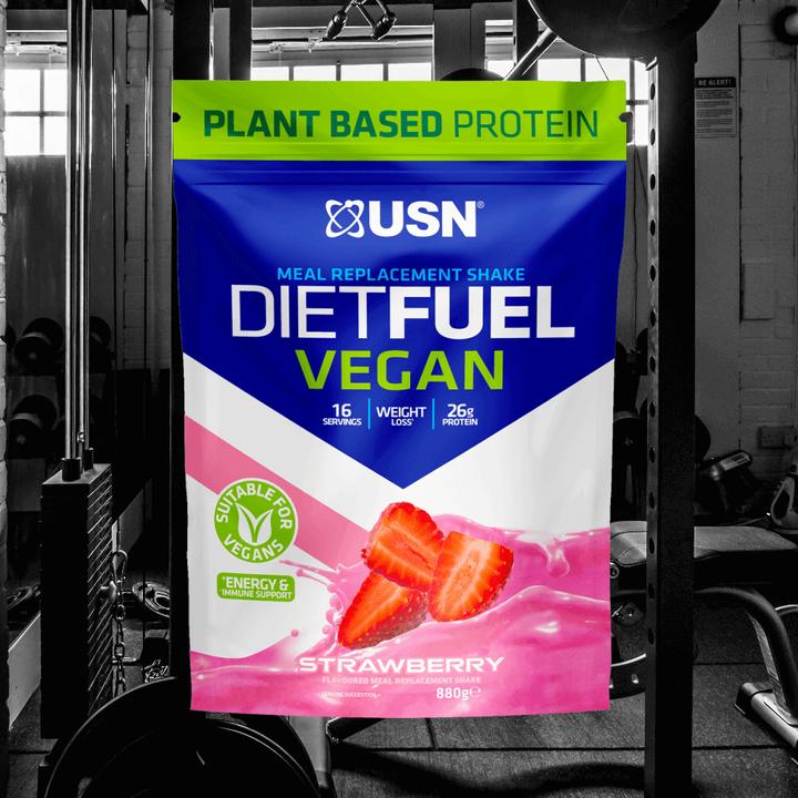 Actual product image USN Diet Fuel Vegan (Strawberry, 1 pcs., 880 g)