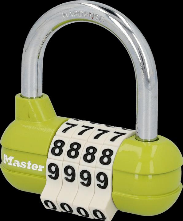 Produktbild Master Lock breites Pro-Sportvorhngeschloss mit individuell einstellbarer Zahlenkombination verschiedene Farben