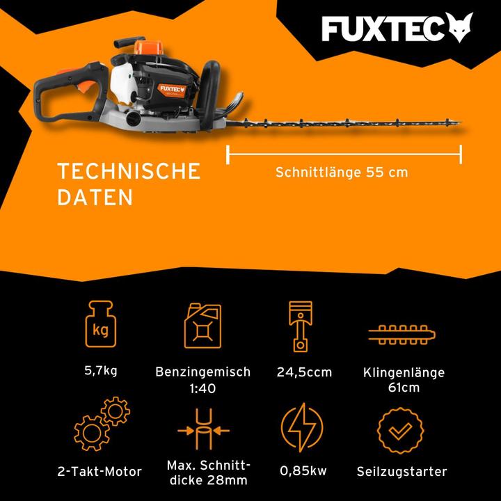 Produktbild Fuxtec Profi Benzin Heckenschere FX-MHP245 (FX-MHP245) (Benzinheckenschere)