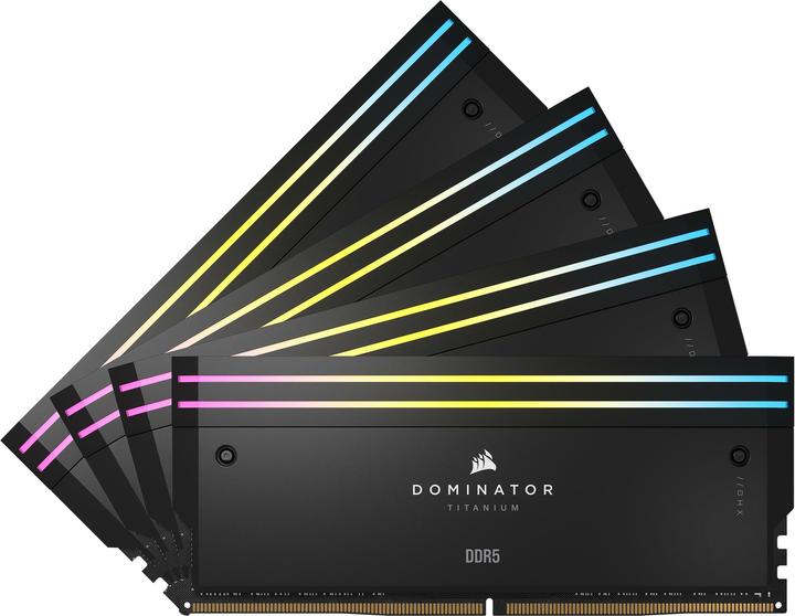 Corsair DDR5, 6000MT/s 64GB 4x16GB DIMM, Unbuffered, 36-36-36-76, Std PMIC, XMP 3.0, DOMINATOR TITANIUM Blac (4 x 16GB, 6000 MHz, DDR5 RAM, DIMM)