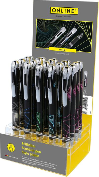 Image du produit Online Stylo Plume Présentoir Acrylique M 12546/21 College ass. (Multicolore)
