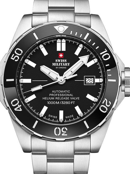 Produktbild Swiss Military SMA34092.01 Automatik Diver 45mm 100ATM (Analoguhr, 45 mm)