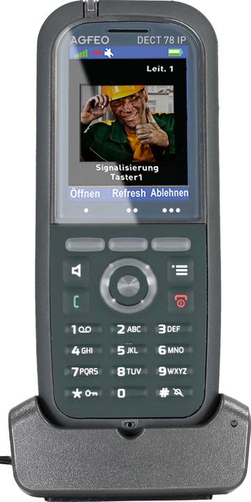 Produktbild Agfeo DECT 78 IP - IP-Telefon - Grau - Kabelloses Mobilteil - Tisch/Bank - IP65 - 249