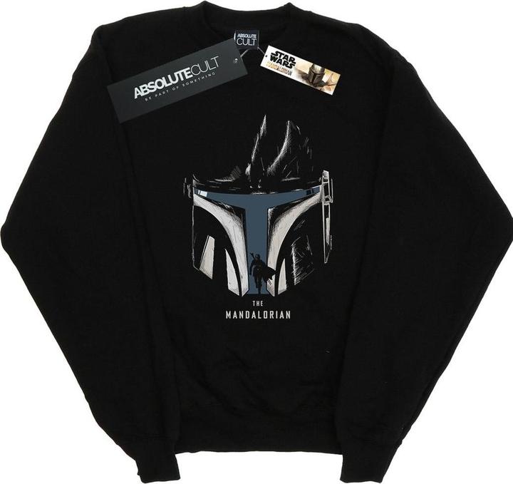 Immagine prodotto Star Wars The Mandalorian Helmet Silhouette Felpa Donna (M)