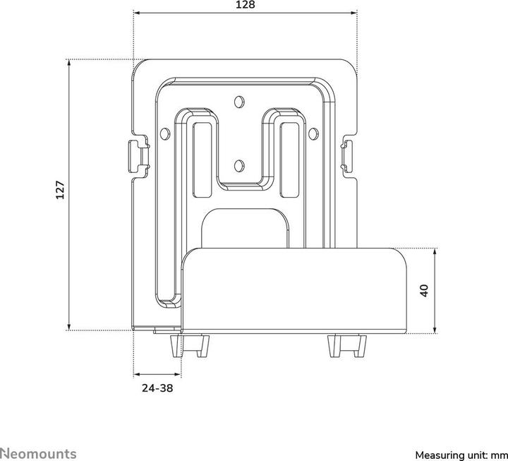 Actual product image Neomounts by Universal Mediabox Mount. depth (also suited for Apple TV)