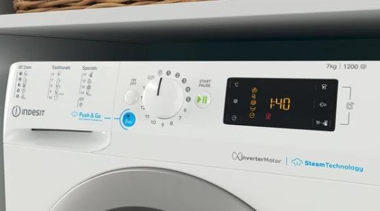 Produktbild Indesit BWSE 71295X WSV EU Washing machine, Front Loading, Energy Class B, Capacity 7 kg, White (7 kg, Links, EU-Stecker)