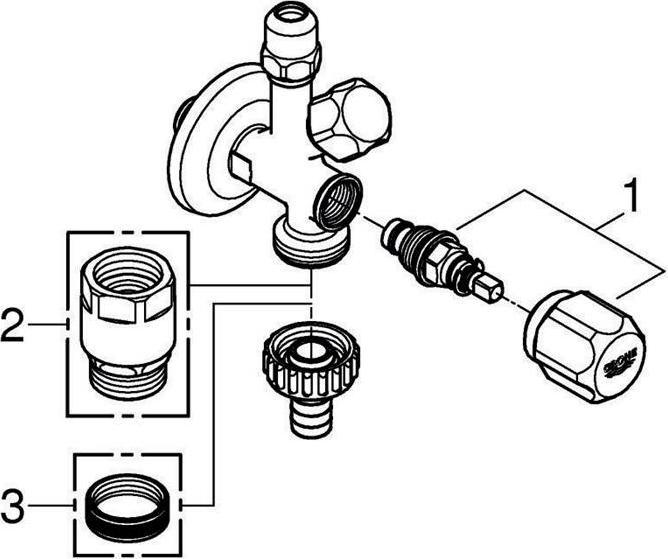 Produktbild Grohe Original WAS Kombi-Eckventil