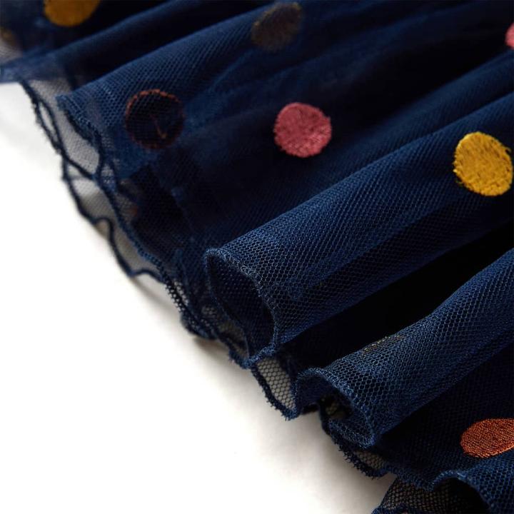Produktbild VidaXL Kinder-Tüllrock mit Punktmuster Marineblau 92,Material (92)