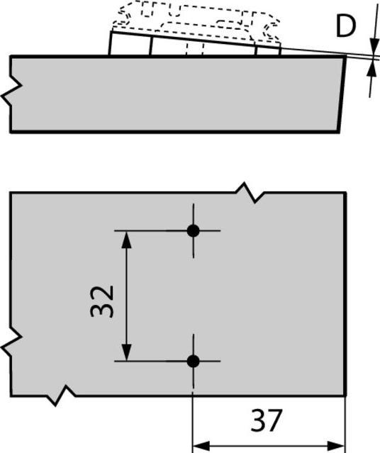 Image du produit Blum Adaptateur d'angle pour plaques de montage cruciforme +5°