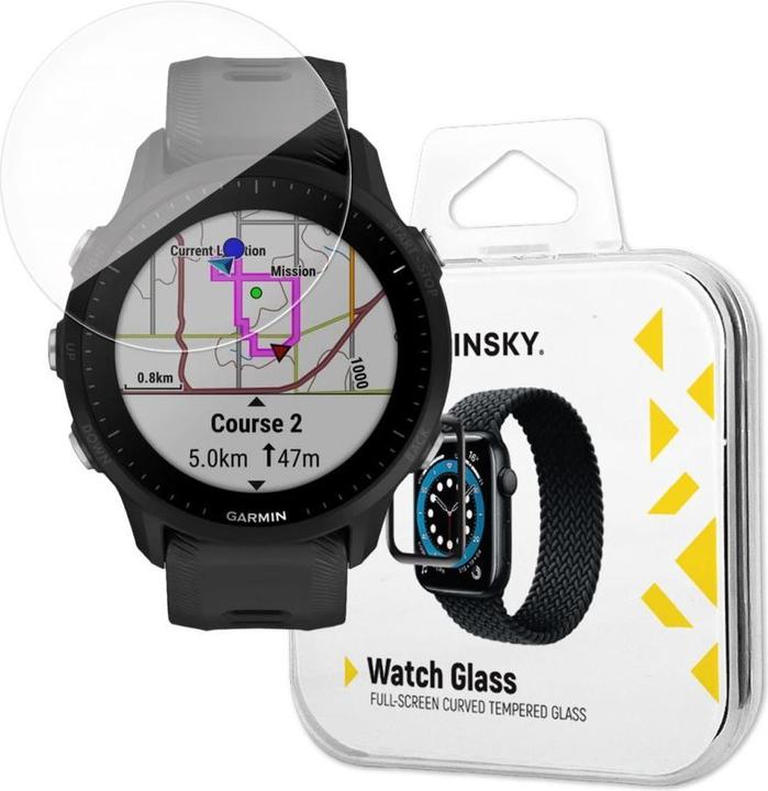 Wozinsky Full Glue Tempered Glass Tempered Glass For Garmin Forerunner 955 9H Full Screen Full Cover