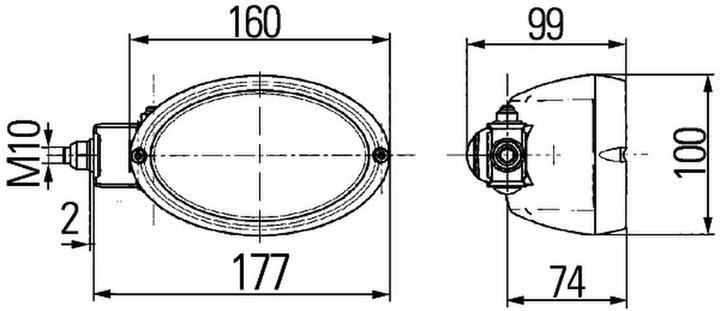 Image du produit Hella Projecteur de travail halogène pour CASE