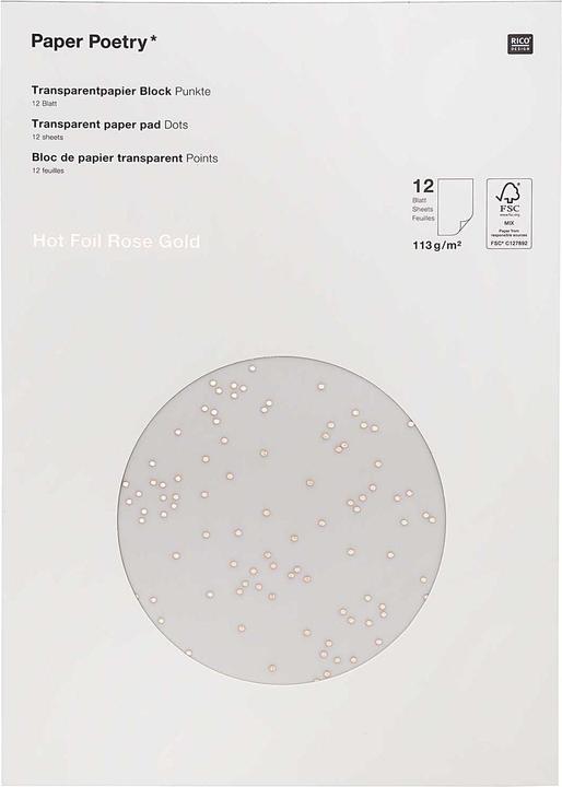 Image du produit Rico Design Papier transparent, points Ro.99001.50.73 (113 g/m², 1 x)