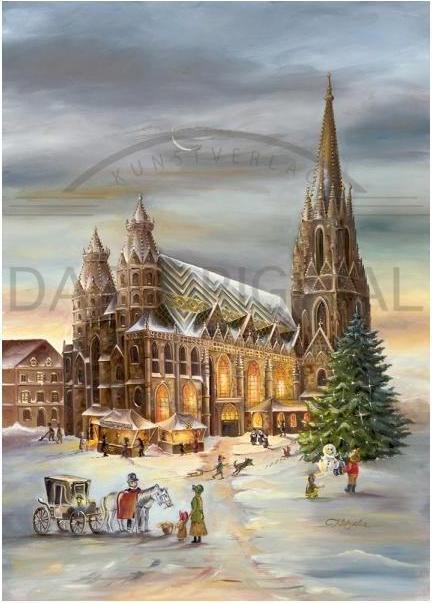 Immagine prodotto Olewinski & Tochter 2940 - Cartolina di Natale - Vienna Cattedrale di Santo Stefano (1 pz.)
