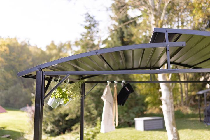 Actual product image Grillfürst Premium steel barbecue pavilion with weatherproof metal roof (248 cm, 156 cm)