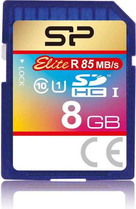 Image du produit Silicon Power Elite UHS-I 8GB SDHC 85/10 MBs (8 Go, SDHC, U1, UHS-I)